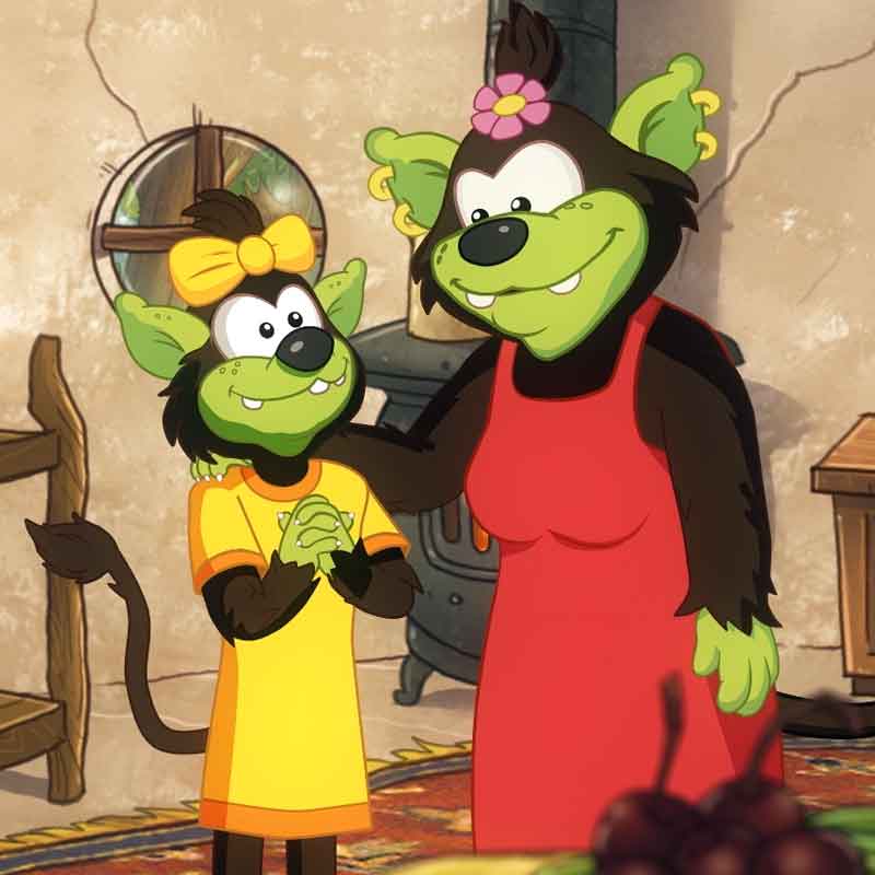 A still render view from famous belgian 2d cartoon animation